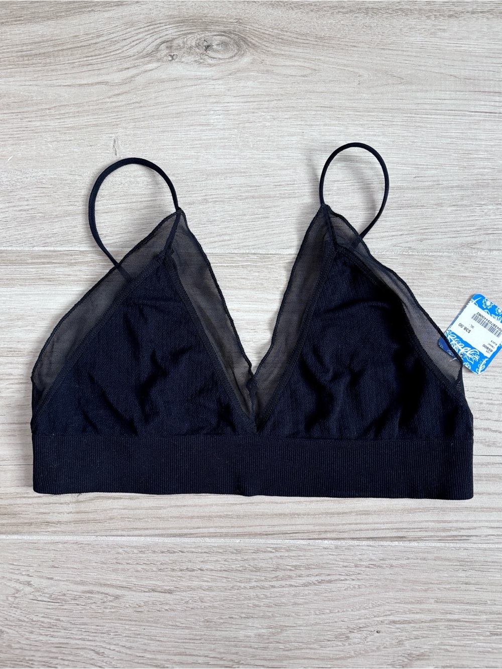 NWT Intimately Free People Charlee Bralette Bra Black Medium Large